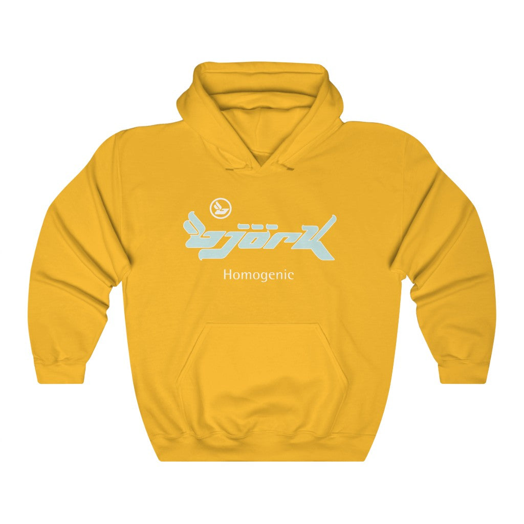 Bjork Homogenic Ice Blue Logo Hoodie