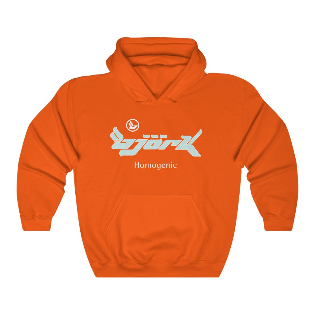Bjork Homogenic Ice Blue Logo Hoodie
