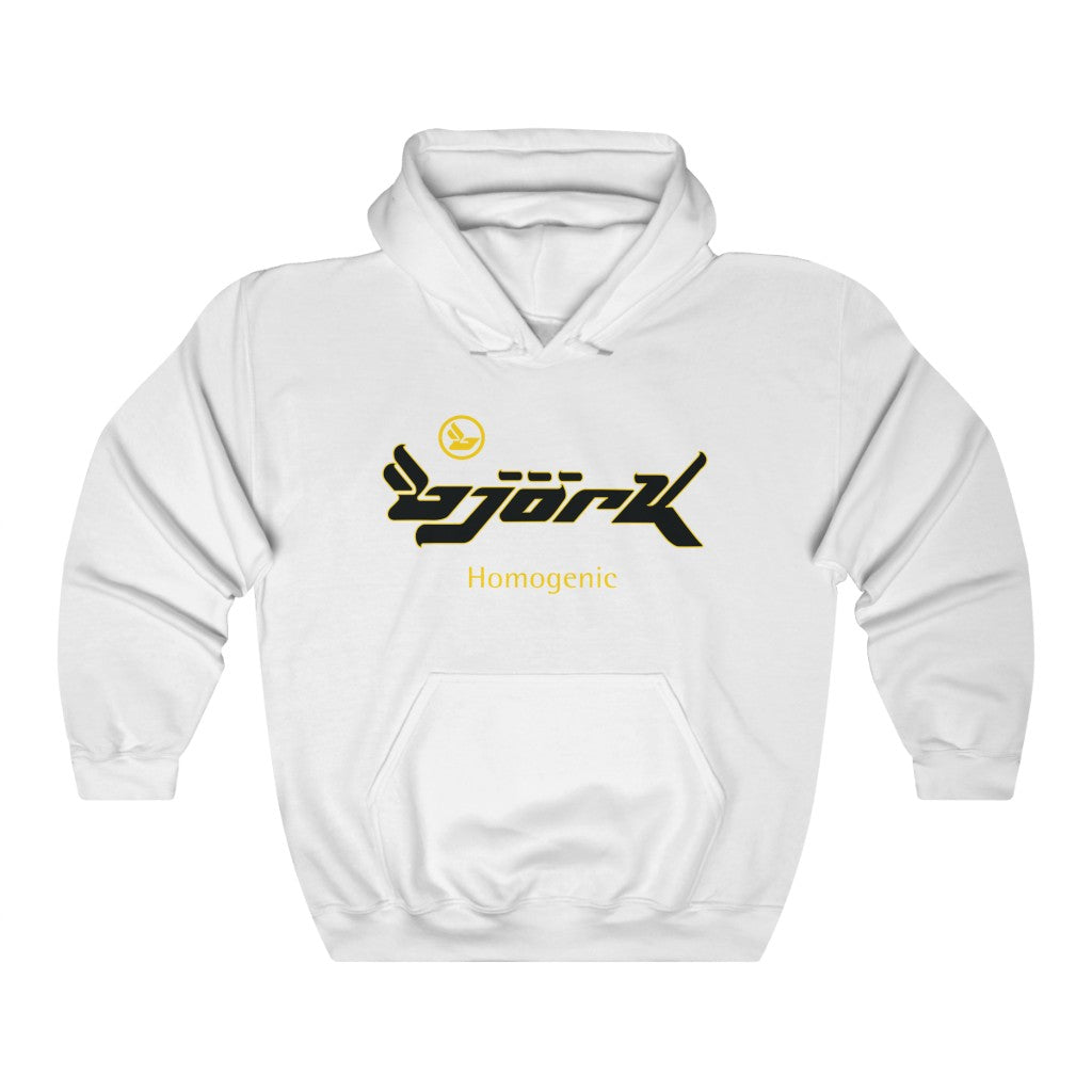 Bjork Homogenic Black / Yellow Logo Hoodie