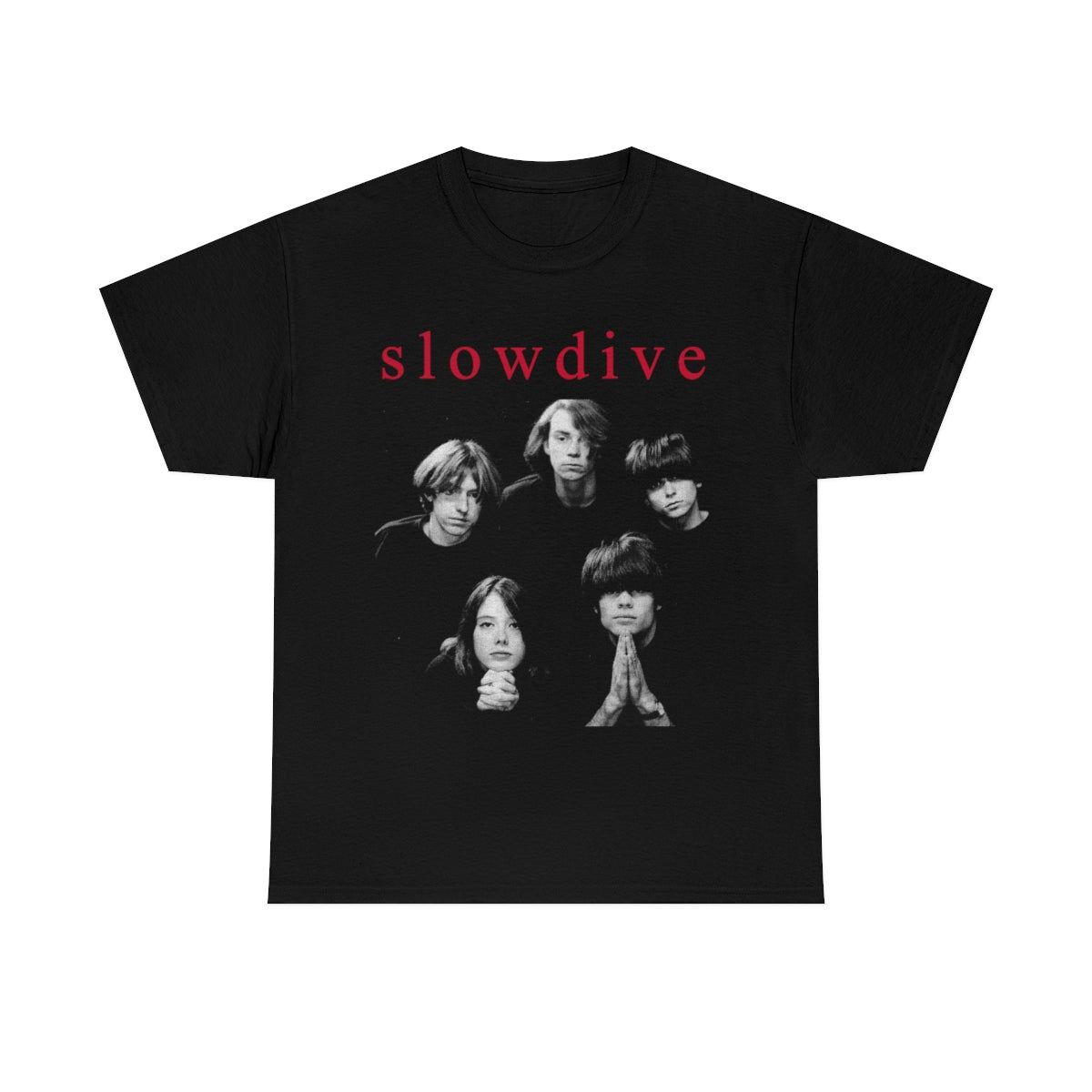 Slowdive Vintage Vibe Red Logo T-shirt