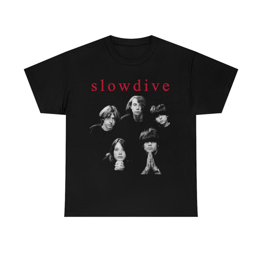 Slowdive Vintage Vibe Red Logo T-shirt