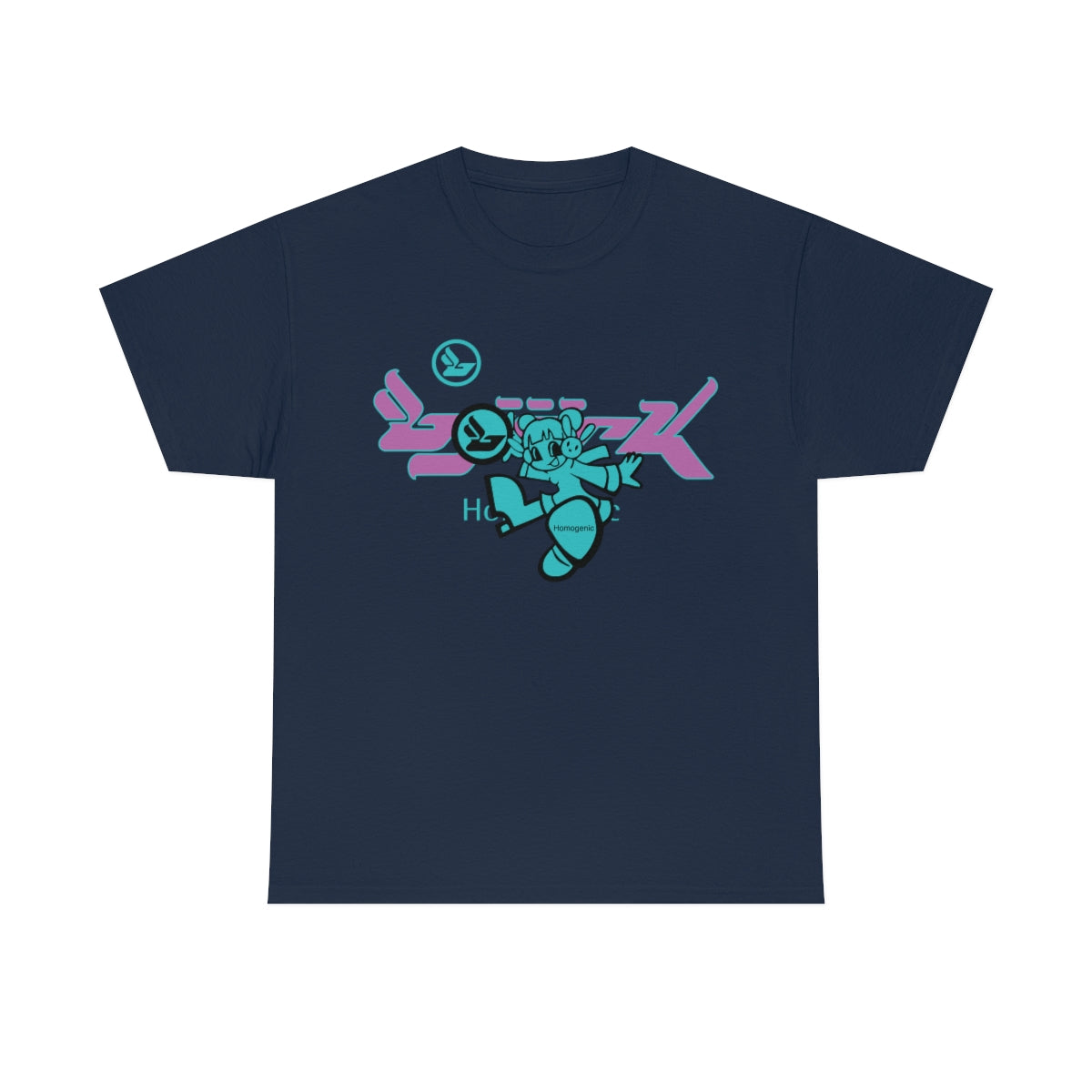 Bjork Homogenic Fly Girl T-shirt (Pink / Turquoise)