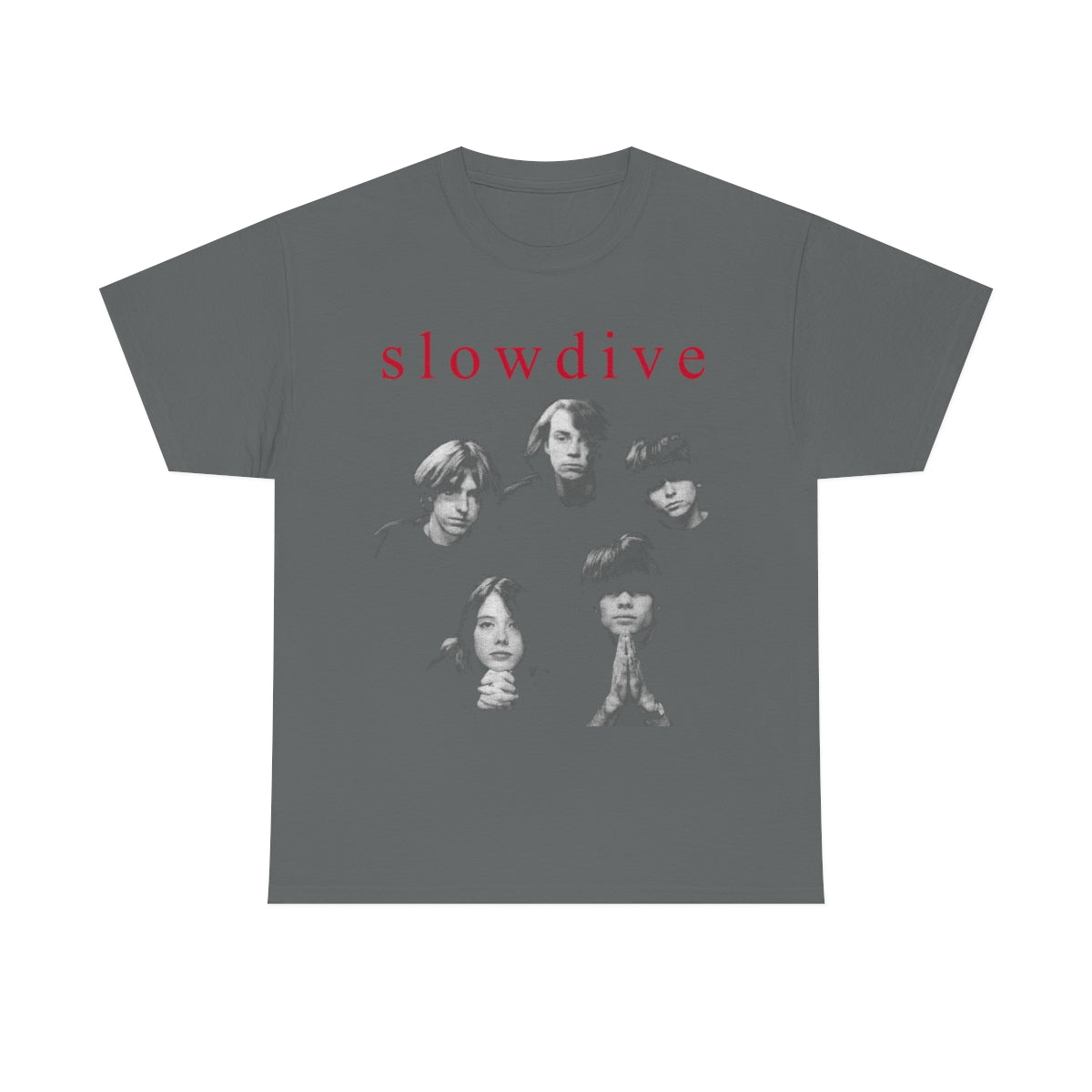 Slowdive Vintage Vibe Red Logo T-shirt