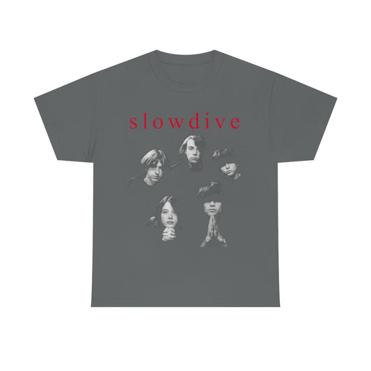 Slowdive Vintage Vibe Red Logo T-shirt