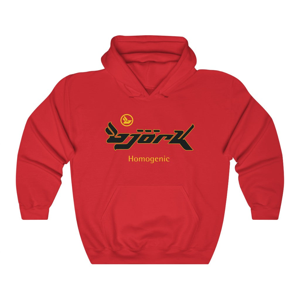 Bjork Homogenic Black / Yellow Logo Hoodie