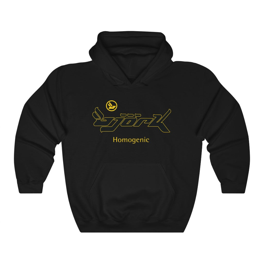 Bjork Homogenic Black / Yellow Logo Hoodie