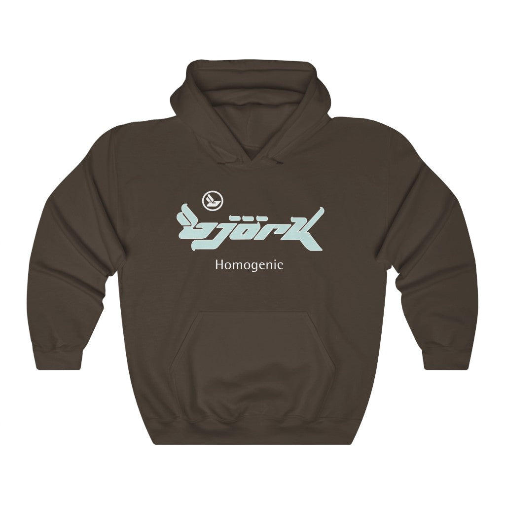 Bjork Homogenic Ice Blue Logo Hoodie