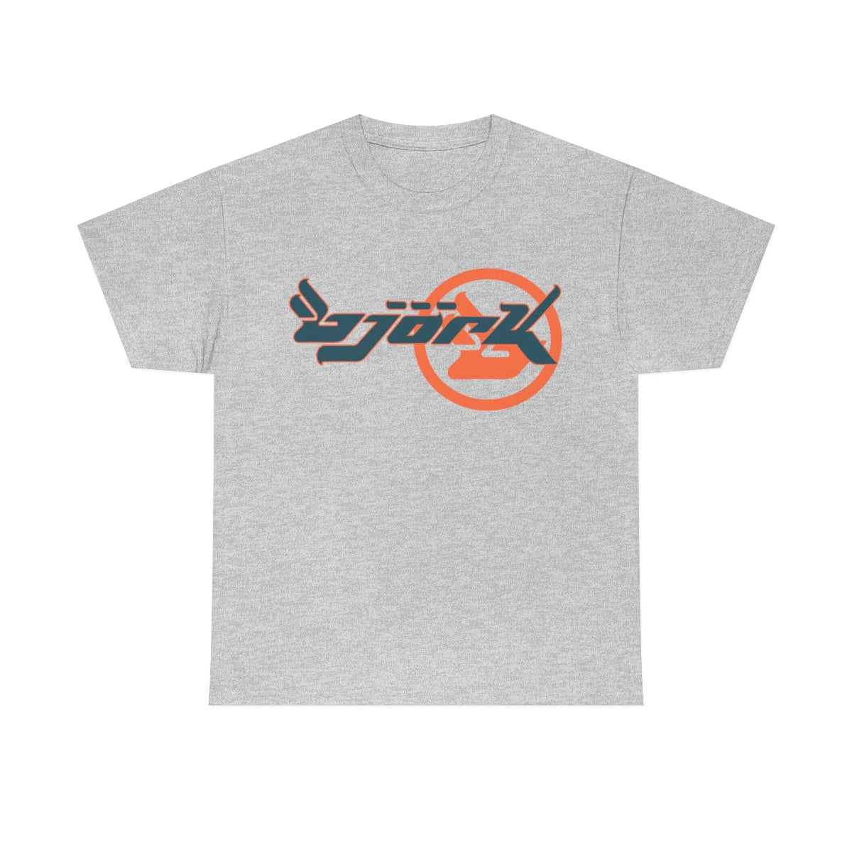Bjork Homogenic Circle Logo T-shirt (Coral & Dark Blue)
