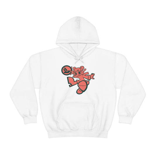 Bjork Homogenic Fly Girl Graphic Hoodie (Dark Pink / Dark Green)