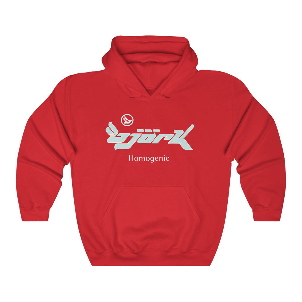 Bjork Homogenic Ice Blue Logo Hoodie