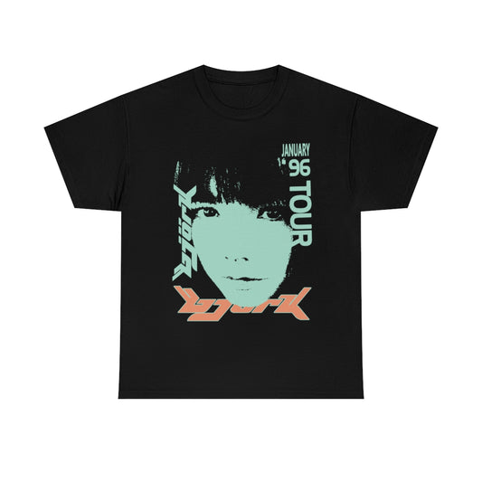 Bjork 1996 January Tour Vintage Vibe T-shirt (Mint / Light Melon)