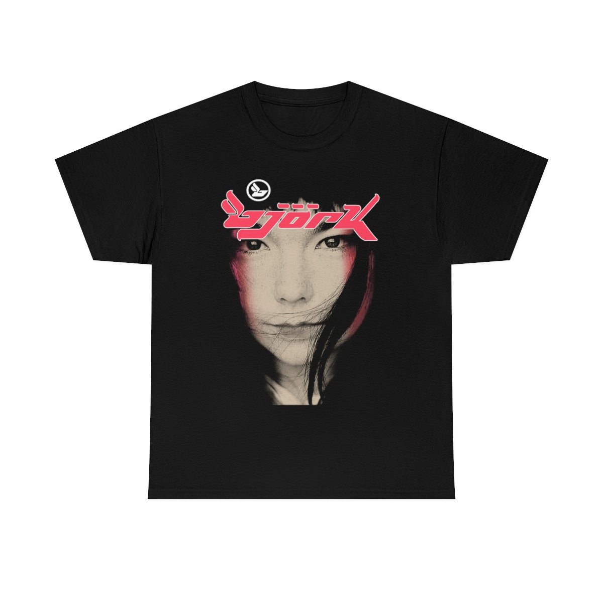 Bjork Homogenic Face Photograph Logo T-shirt (Pink)