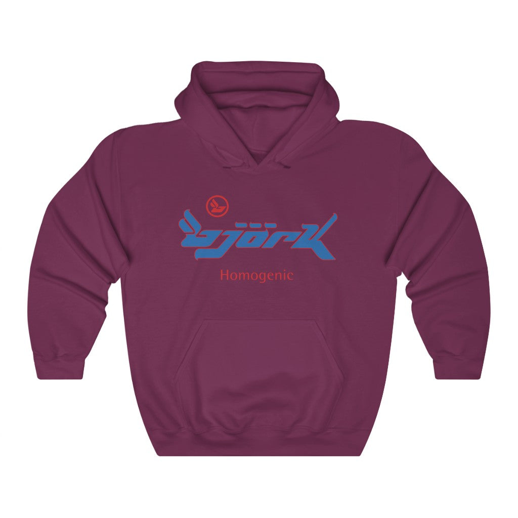Bjork Homogenic Blue Logo Hoodie