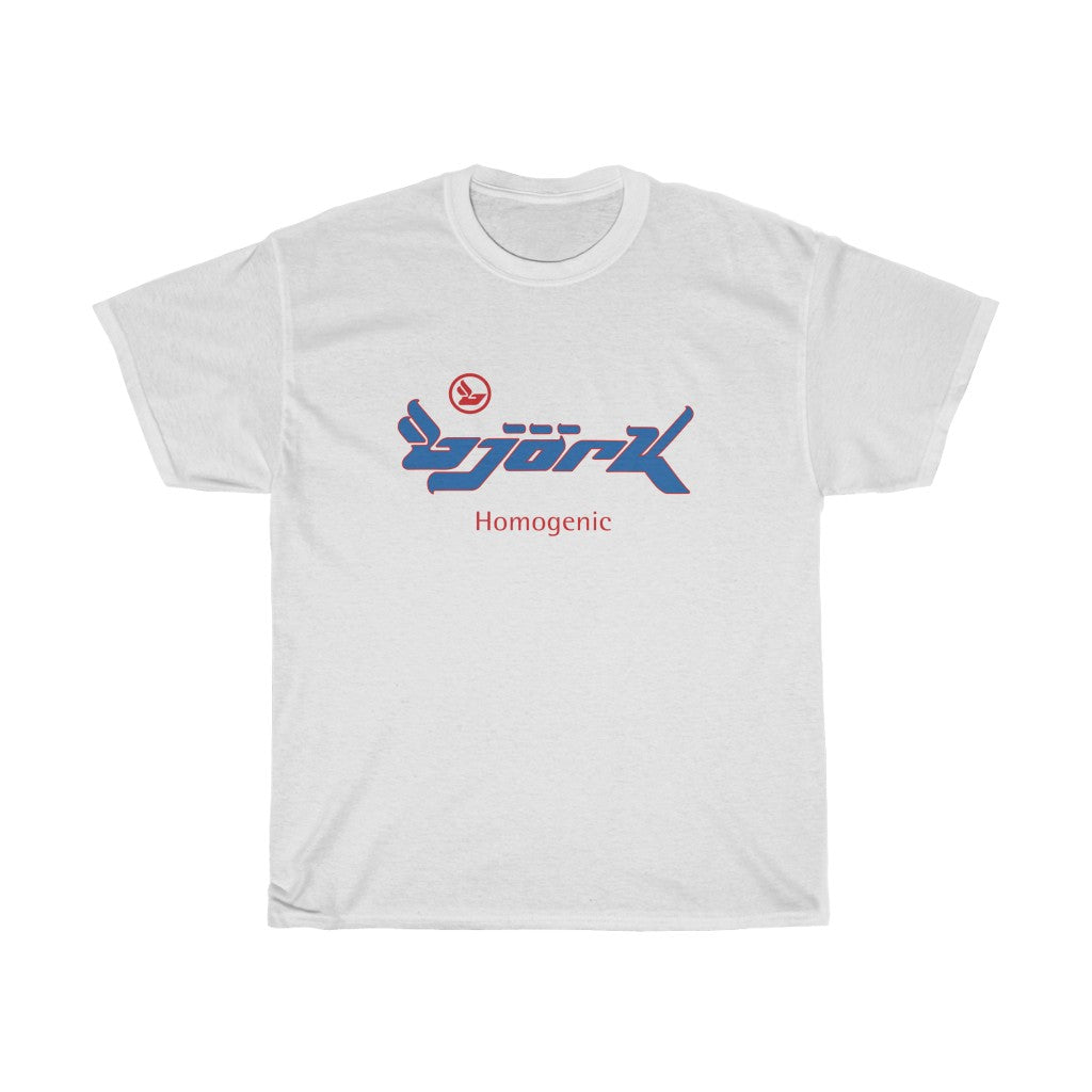 Bjork Homogenic Blue & Red Logo T-shirt