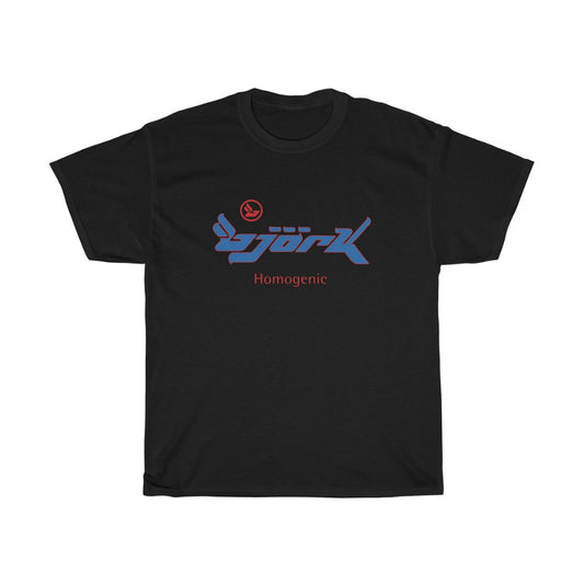 Bjork Homogenic Blue & Red Logo T-shirt