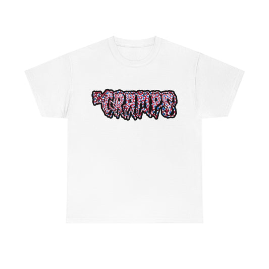 The Cramps Logo T-shirt ( Red / Blue )