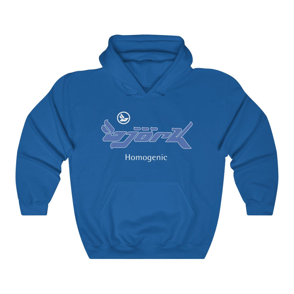 Bjork Homogenic Blue Logo Hoodie