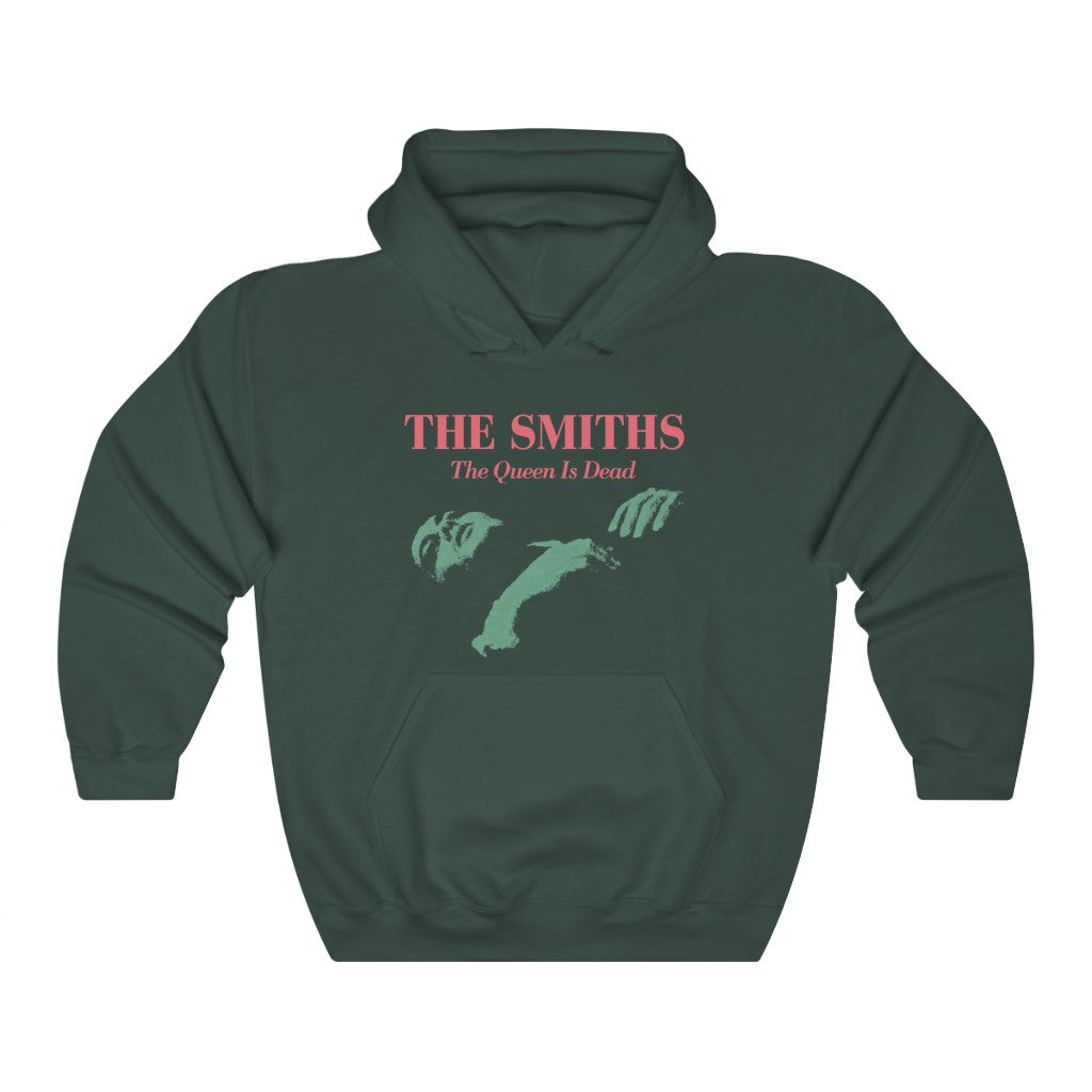 The Smiths The Queen Is Dead Vintage Vibe Hoodie (Green / Pink)
