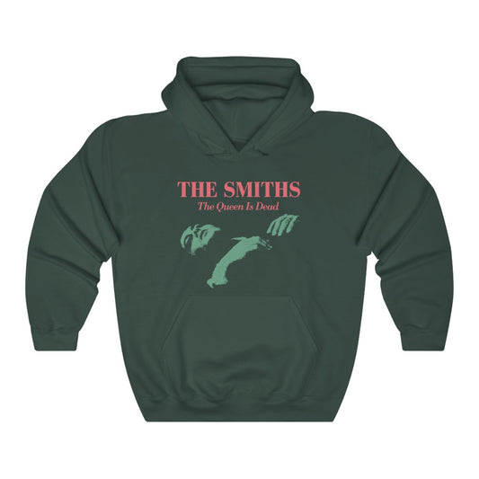 The Smiths The Queen Is Dead Vintage Vibe Hoodie (Green / Pink)