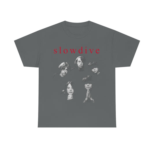 Slowdive Vintage Vibe Red Logo T-shirt