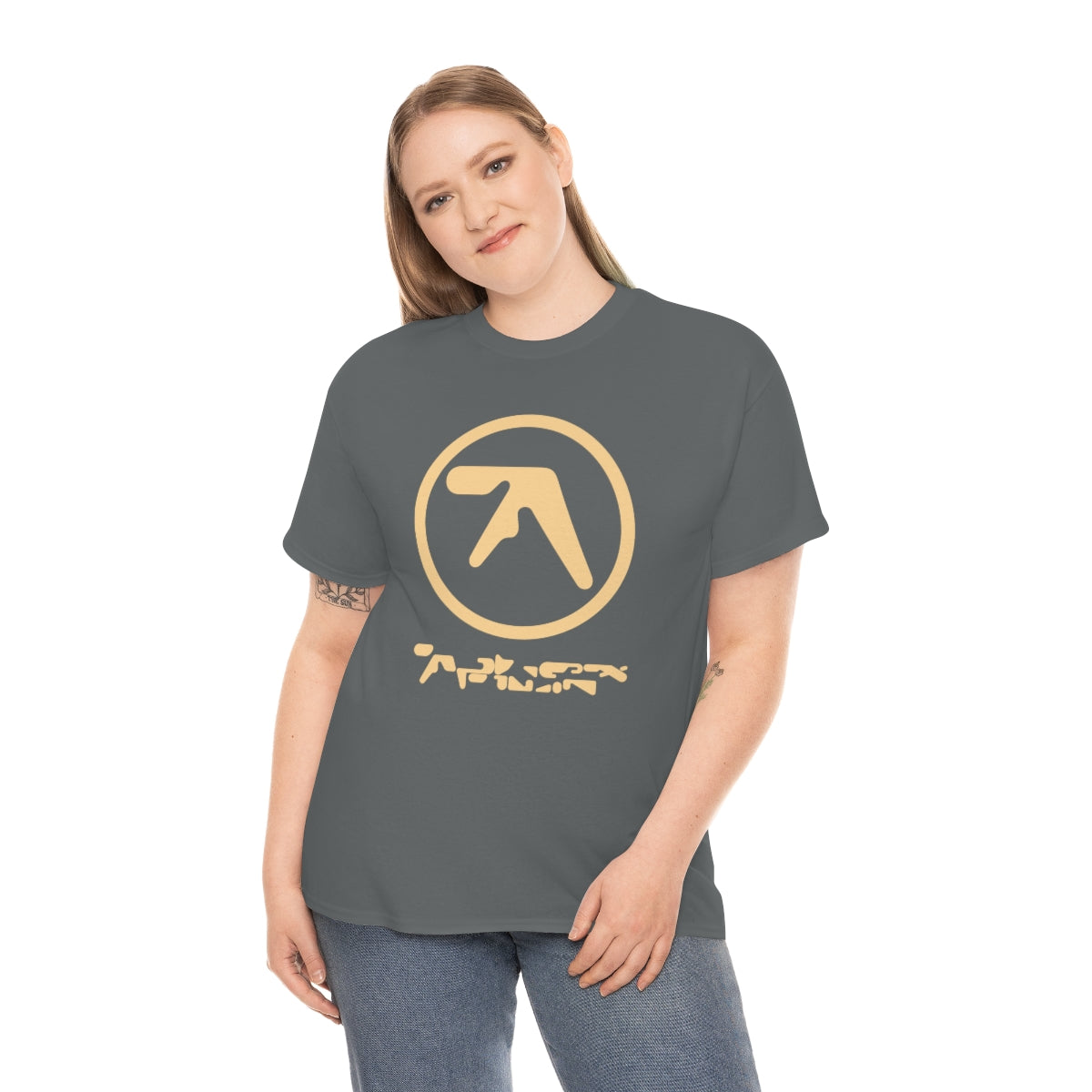 Aphex Twin Vintage Vibe Logo T-shirt (Light Yellow)