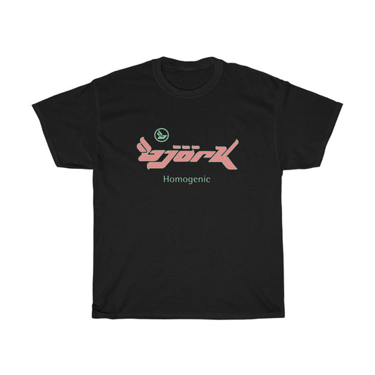 Bjork Homogenic Peach & Mint Logo T-shirt