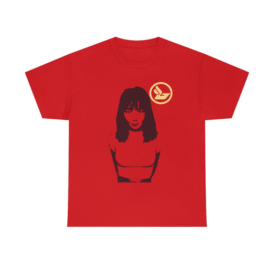Bjork Vintage Vibe Tshirt ( Dark Red / Light Yellow)