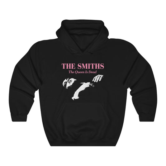 The Smiths The Queen Is Dead Vintage Vibe Hoodie (White / Pink)