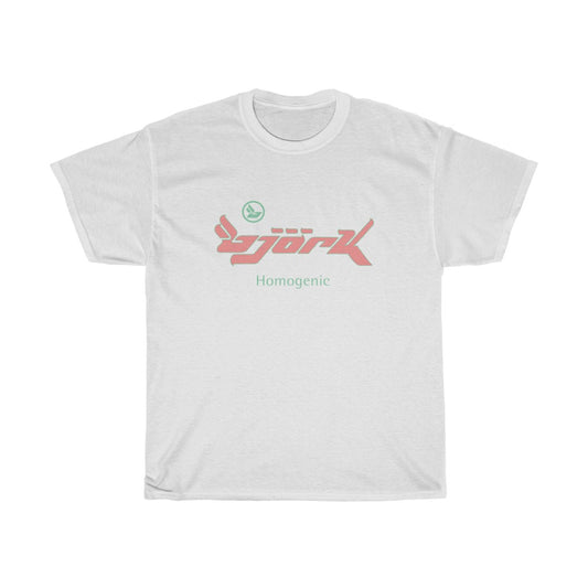 Bjork Homogenic Peach & Mint Logo T-shirt