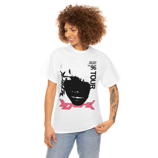 Bjork 1996 January Tour Vintage Vibe T-shirt (Black / Pink)